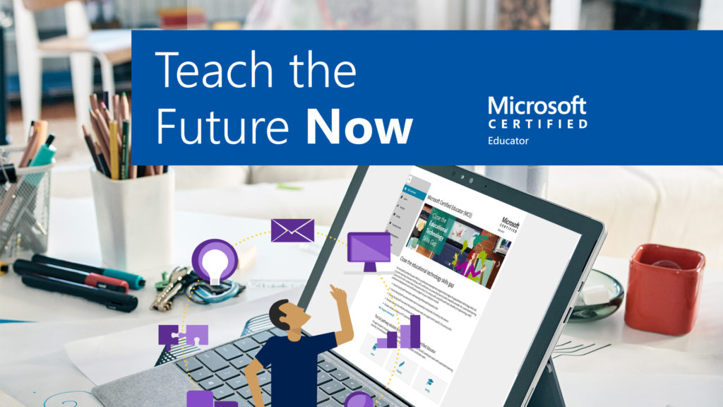 Headline: Microsoft Certified Educator Certification
Version: Online JPG
Dimensions: 1366 x 768 pixels and 96 dpi
Audience: CATCs
Language: English
Source files: Available upon request.
Purpose: Promote the Microsoft Certified Educator certification in testing labs and classrooms.